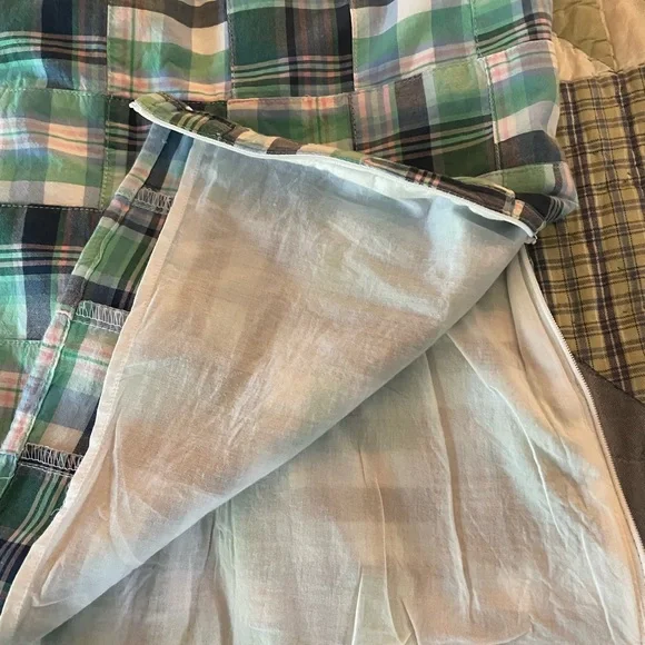 Talbots Cotton Blue/Green Plaid Shell.. like new .. Lg.. - Picture 5 of 8